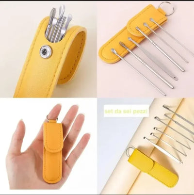 Ear Wax Cleaning Kit, 6 Pcs Ear Pick Tools,