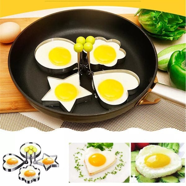 Pack Of 4 Stainless Steel Egg Moulds