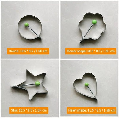 Pack Of 4 Stainless Steel Egg Moulds